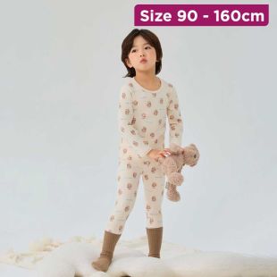 Little Bear Chef Ribbed Cotton Pajama With Sleeves For Kids