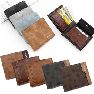 Men's Leather Wallet -  12 x 10 x 2 cm