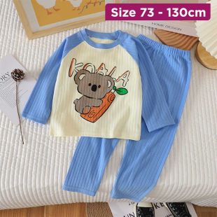 Boys Cotton Pajama Set Soft Koala