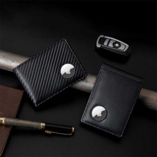 Men's Genuine Leather Wallet with AirTag Case