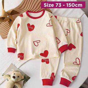 Long Sleeve Cotton Pajama Set  for Girls