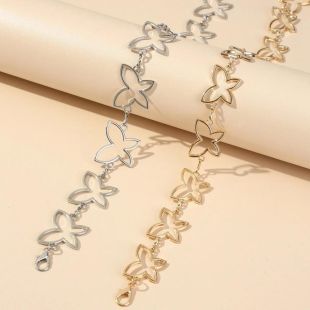 Hollow Butterfly Alloy Waist Chain 120cm