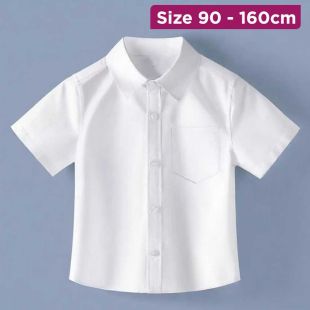Short Sleeves Formal White Shirt For Boys and Girls