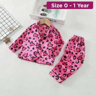 Elegant Children’s Long Sleeve Pajama Set - 0 to 1 Year