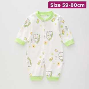 Baby Cotton Romper Crown Dinosaur Design
