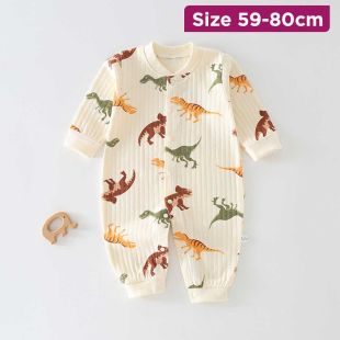 Baby Cotton Romper Colorful Dinosaurs Design