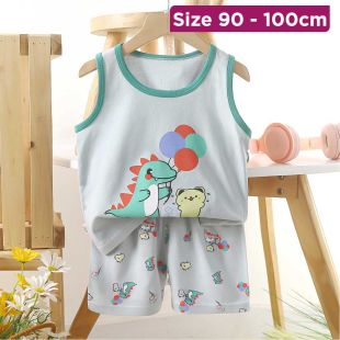 Two-Piece Outfit with Dinosaur Bear for Kids 