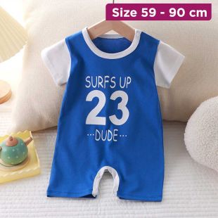 Newborn Soft Cotton Open-Bottom Crawler Outfit
