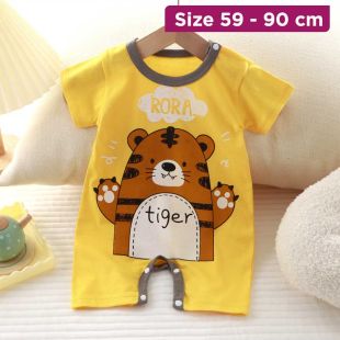 Newborn Ultra Soft Pure Cotton Open-Bottom Crawler Outfit