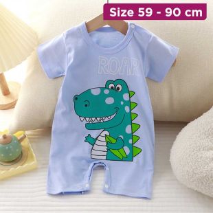 Newborn Pure Cotton Open-Bottom Crawler Suit