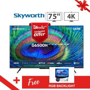 Skyworth 75-inch UHD-4K Android Smart TV + Free RGB Light