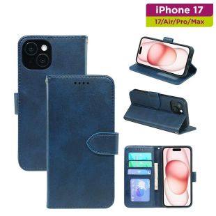 غطاء حماية جلدي بغطاء محفظة لهواتف آيفون 17