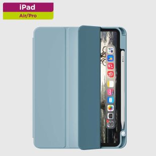 Three-Fold Protective Case with Pen Slot for iPad