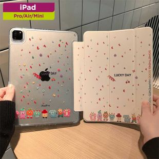 Cartoon Pink MonsterProtective Case for iPad