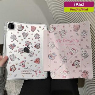 غطاء حماية مغناطيسي متعدد الطيات بتصميم Cute Mikko للآيباد