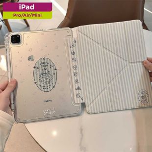 Puppy Cake Magnetic Multi-Fold Protective Case for iPad