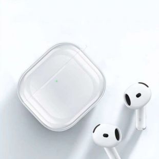 غطاء حماية TPU شفاف أنيق لسماعات إيربودز 4