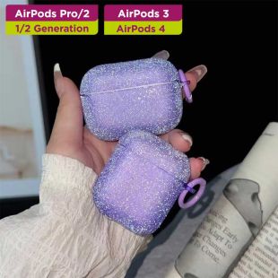 غطاء حماية بتصميم Crystal Beads لسماعات إيربودز