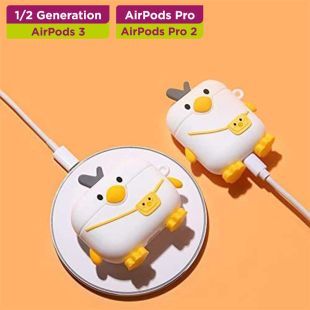 غطاء حماية لسماعات إيربودز بتصميم Duck