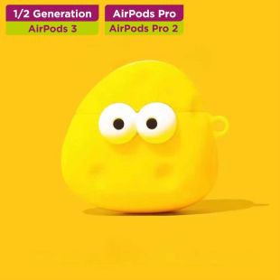 غطاء حماية لسماعات إيربودز بتصميم Cheese