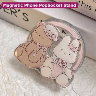 ستاند هاتف بوب سوكيت مغناطيسي بتصميم Bear Rabbit
