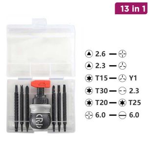 Screwdriver Set 13 in 1 with Multiple Bits and Handle
