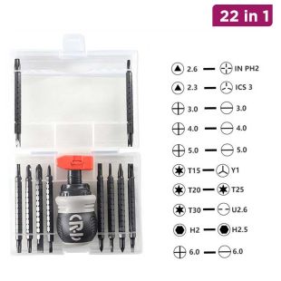 Screwdriver Set 22 in 1 with Various Bits and Handle