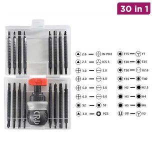 Screwdriver Set 30 in 1 with Multiple Bits and T-Handle