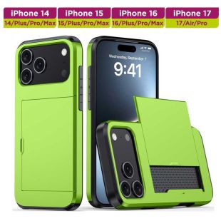 Stylish Slide Card Wallet Protective Case for iPhone