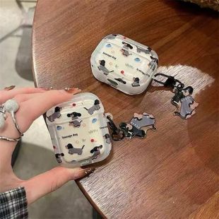 غطاء حماية بتصميم Cute Dog لسماعات AirPods