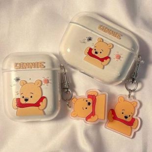 غطاء حماية بتصميم Winnie Bear لسماعات AirPods