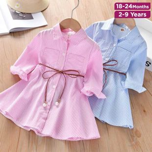 Striped Cotton Dress for Girls