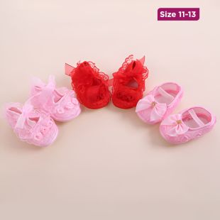 Newborn Baby Girl Lace Shoes
