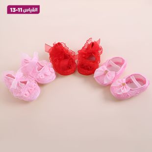 حذاء بناتي دانتيل لحديثي الولادة