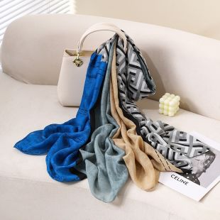 Cotton Linen Puzzle Design Scarf for Women 85 x 180 cm