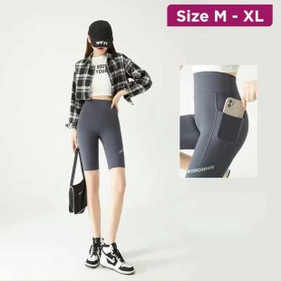 Skinny Joggers Shorts with Pockets For Women