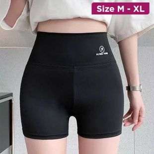 Black Skinny Joggers Shorts with Pockets For Women