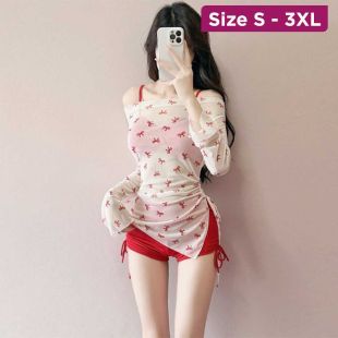 Stylish Long Sleeve 3Pcs Swimsuit For Women