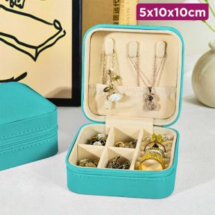 Square Travel Jewelry Organizer Box 5 x 10 x 10cm