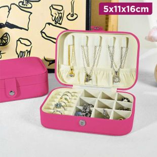 Rectangular Travel Jewelry Organizer Box 5 x 11 x 16cm