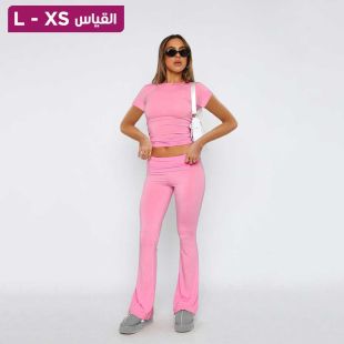 طقم بنطلون وتيشرت نصف كم للسيدات