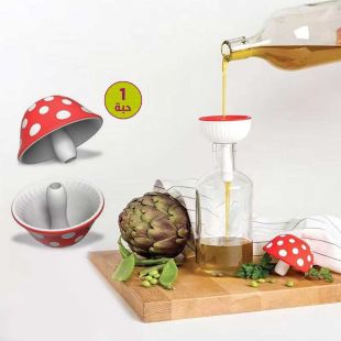 قمع سيليكون بتصميم Mushroom للمطبخ - 1 حبة