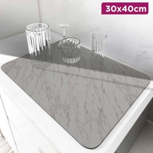 Marble Water Absorption Drying Board for Kitchen - 30 × 40 cm
