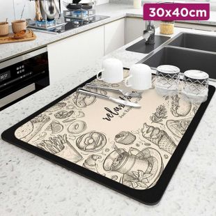 American Water Absorption Drying Board for Kitchen - 30 × 40 cm