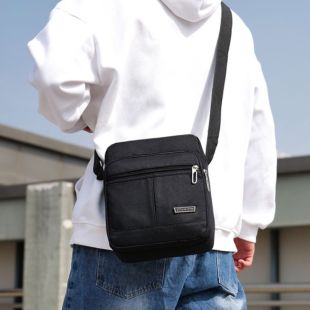 Canvas Crossbody Shoulder Bag - 25 x 20 x 11 cm