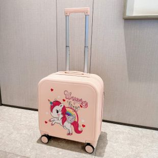 Children's Rolling Travel Suitcase with Unicorn Design - 51 cm