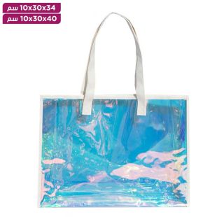 حقيبة كتف لامعة مقاومة للماء بتصميم White-edge