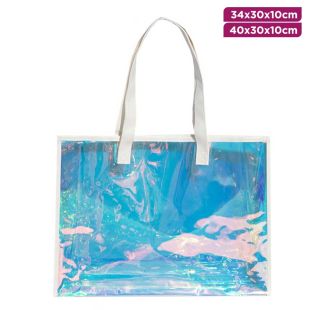Glitter Waterproof Shoulder Bag with White-edge Design