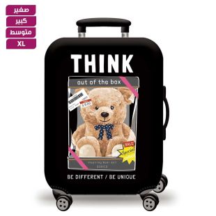 غطاء حماية حقيبة سفر مطاطي بتصميم Think Bear