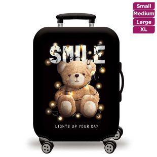 Elastic Protective Cover Smile Bear for Travel Luggage